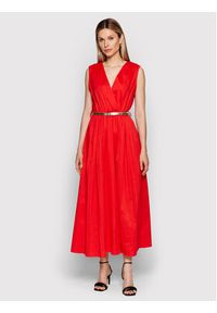 Rinascimento Sukienka letnia CFC0018569002 Czerwony Regular Fit. Kolor: czerwony. Materiał: bawełna. Sezon: lato #3