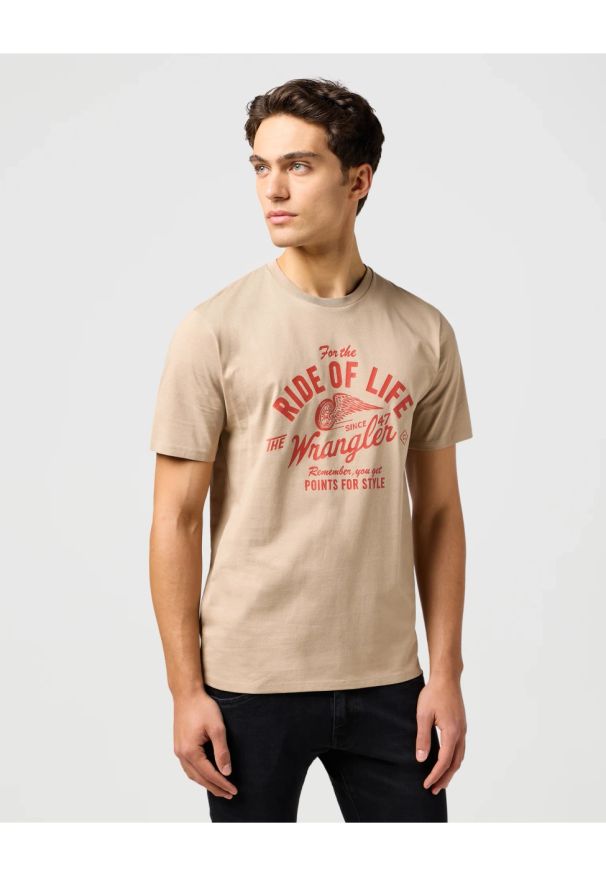 Wrangler - MESKA KOSZULKA WRANGLER AMERICANA TEE TIMBERWOLF 112362788