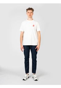 Diesel T-shirt "T-Just" | A12964-0KKAJ | Mężczyzna | Biały. Okazja: na co dzień. Kolor: biały. Materiał: bawełna. Długość: długie. Wzór: nadruk. Styl: klasyczny, elegancki, casual