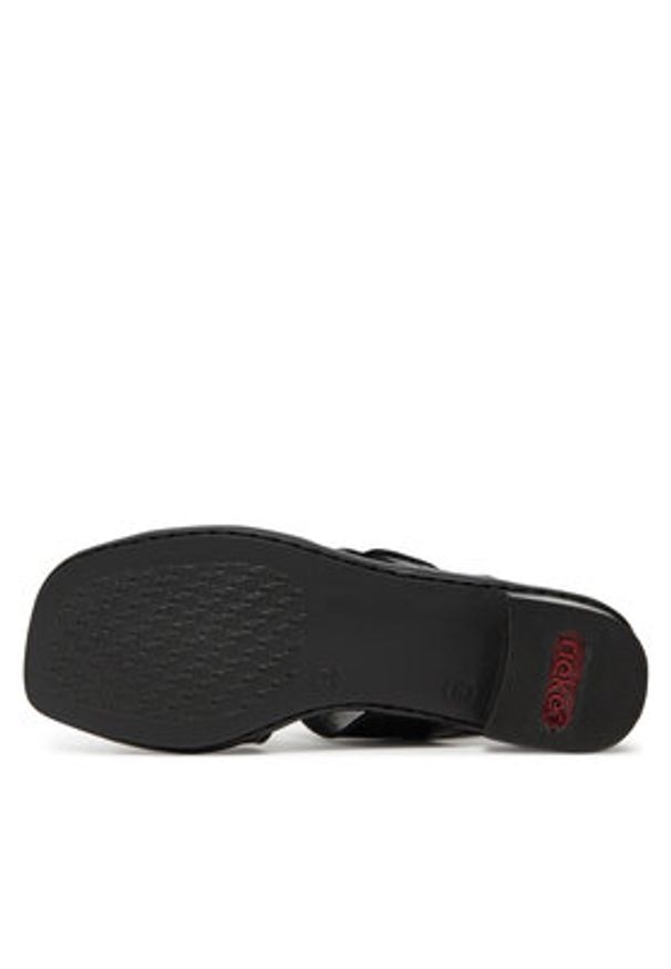 Rieker Sandały 62663-01 Czarny. Kolor: czarny. Materiał: skóra