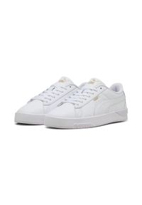 Puma - Damskie sneakersy Jada Classic PUMA White Gold Lilac Frost Purple. Kolor: żółty, biały, wielokolorowy, fioletowy. Materiał: syntetyk. Szerokość cholewki: normalna. Sport: tenis
