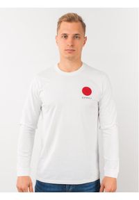 Edwin Longsleeve Japanese Sun Ts I026678 TH14J94 267 Biały Regular Fit. Kolor: biały. Materiał: bawełna. Długość rękawa: długi rękaw