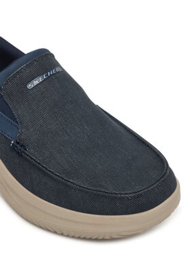 skechers - Skechers Półbuty Relaxed Fit: Hasting - Fielden 205066/NVY Granatowy. Kolor: niebieski. Materiał: materiał