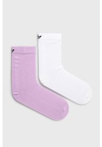 adidas Originals Skarpetki (2-pack) damskie kolor różowy. Kolor: fioletowy