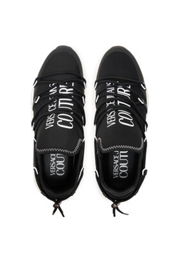 Versace Jeans Couture Sneakersy 79YA3SA6 ZS915 Czarny. Kolor: czarny. Materiał: materiał
