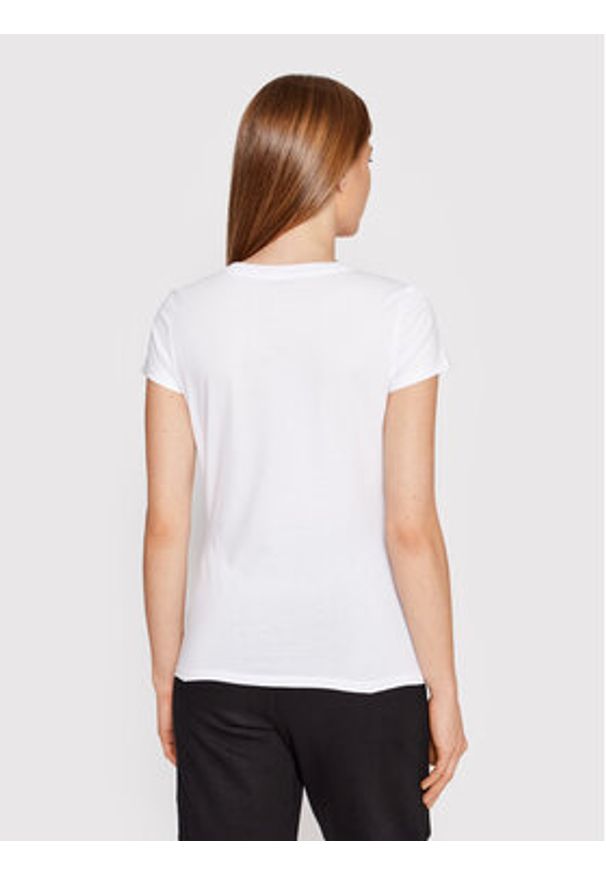 Armani Exchange T-Shirt 8NYTDL YJ73Z 6110 Biały Slim Fit. Kolor: biały. Materiał: bawełna