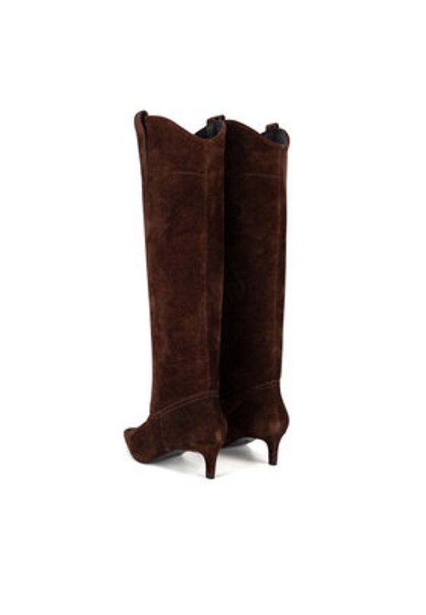 Gino Rossi Kowbojki LIZA-116140 Brązowy. Kolor: brązowy. Materiał: skóra, zamsz