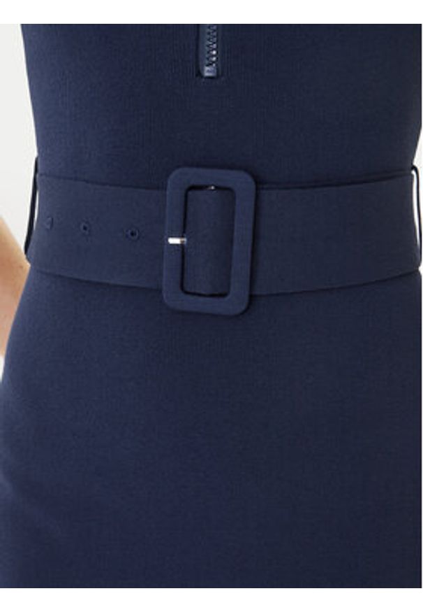 Guess Sukienka dzianinowa V6RK08 Z4642 Granatowy Slim Fit. Kolor: niebieski. Materiał: syntetyk