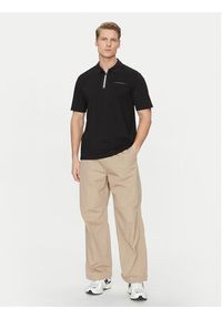Jack & Jones - Jack&Jones Polo Fusion 12273127 Czarny Regular Fit. Typ kołnierza: polo. Kolor: czarny. Materiał: bawełna #4