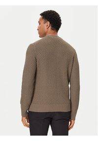 Hugo - HUGO Sweter Syer 50546995 Beżowy Regular Fit. Kolor: beżowy. Materiał: bawełna #4
