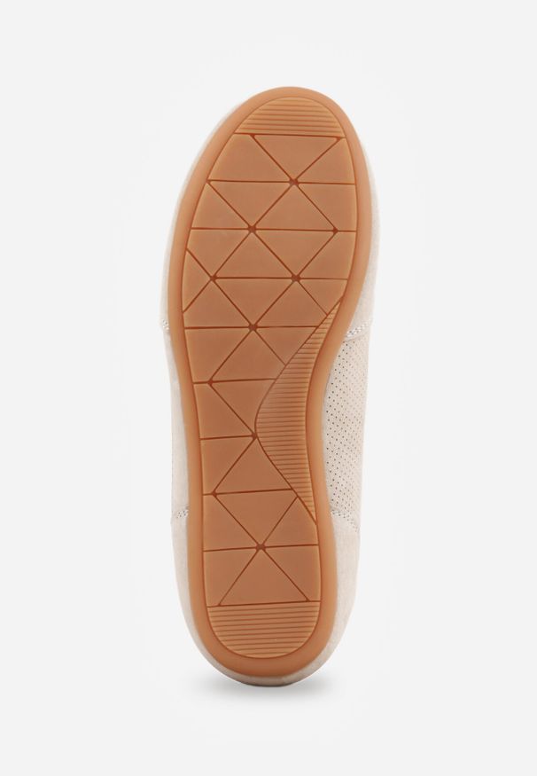 Born2be - Beżowe Perforowane Sneakersy z Zamszu Naturalnego ze Skórzaną Wkładką Mezlea. Okazja: na co dzień, do pracy. Kolor: beżowy. Materiał: zamsz, skóra
