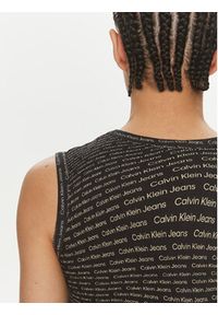 Calvin Klein Jeans Top J20J223163 Czarny Slim Fit. Kolor: czarny. Materiał: bawełna #3