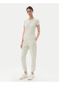 EA7 Emporio Armani T-Shirt 7W000133 AF10373 U1112 Beżowy Regular Fit. Kolor: beżowy. Materiał: bawełna