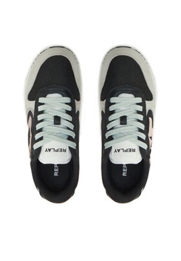 Replay - REPLAY Sneakersy GWS9O.000.C0003T Czarny. Kolor: czarny. Materiał: zamsz, skóra