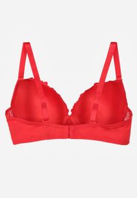 Born2be - Czerwony Biustonosz z Koronką i Sercem z Cyrkonii Coratune. Kolor: czerwony. Materiał: koronka. Wzór: koronka #4