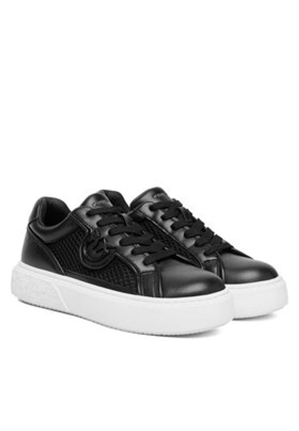 Pinko - PINKO Sneakersy Yoko 33 SS0181 P132 Czarny. Kolor: czarny. Materiał: skóra