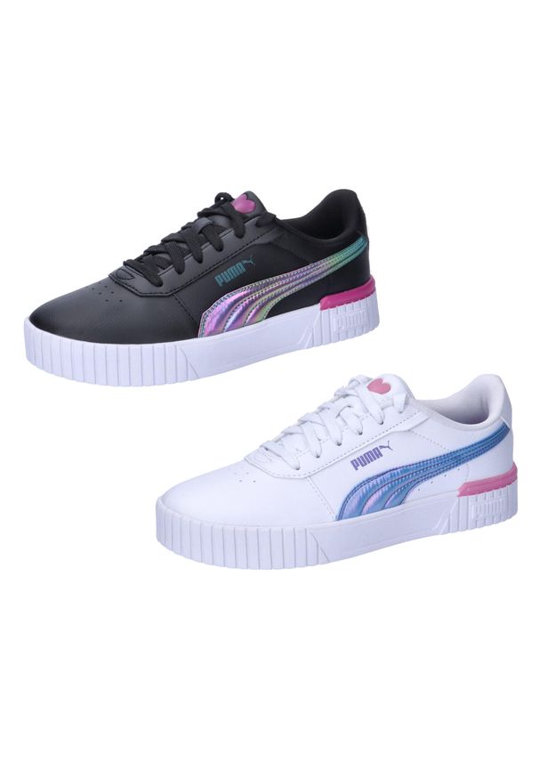 Buty dla dzieci Puma Carina 2.0. Kolor: wielokolorowy, czarny. Materiał: syntetyk, materiał. Sport: turystyka piesza