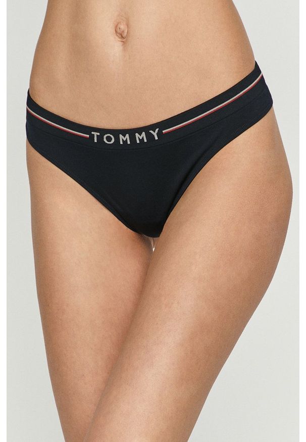 TOMMY HILFIGER - Tommy Hilfiger - Stringi. Kolor: niebieski