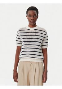 TOMMY HILFIGER - Tommy Hilfiger Sweter Pointelle WW0WW45950 Beżowy Regular Fit. Kolor: beżowy. Materiał: bawełna #1