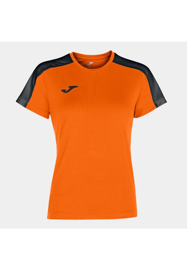 Koszulka do piłki nożnej damska Joma Academy III z krótkim rękawem. Kolor: czarny, wielokolorowy, pomarańczowy. Długość rękawa: krótki rękaw. Długość: krótkie. Sport: piłka nożna