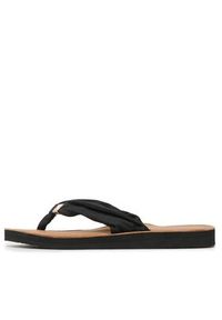 TOMMY HILFIGER - Tommy Hilfiger Japonki Th Elevated Beach Sandal FW0FW06985 Czarny. Kolor: czarny. Materiał: materiał