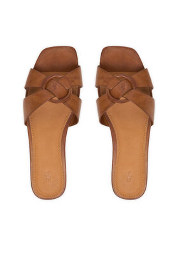 Polo Ralph Lauren Klapki O-Ring 818955857001 Brązowy. Kolor: brązowy. Materiał: skóra