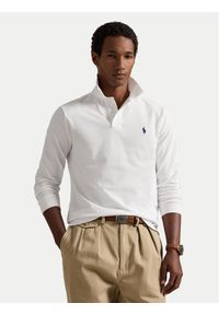 Polo Ralph Lauren Polo 710680790001 Biały Custom Slim Fit. Typ kołnierza: polo. Kolor: biały. Materiał: bawełna #1