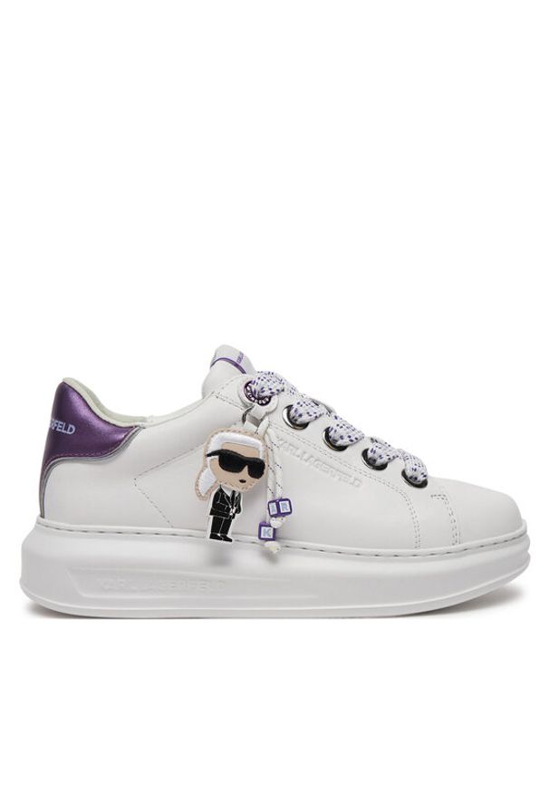 Karl Lagerfeld - KARL LAGERFELD Sneakersy KL62574F Biały. Kolor: biały. Materiał: skóra