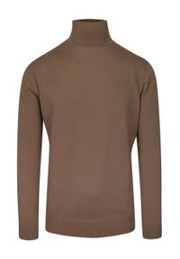 Zestaw Trzech Męskich Golfów - Brave Soul - Czarny, Camel i Zieleń Khaki. Typ kołnierza: golf. Kolor: czarny, brązowy, wielokolorowy. Materiał: bawełna. Sezon: jesień, zima. Styl: klasyczny #4