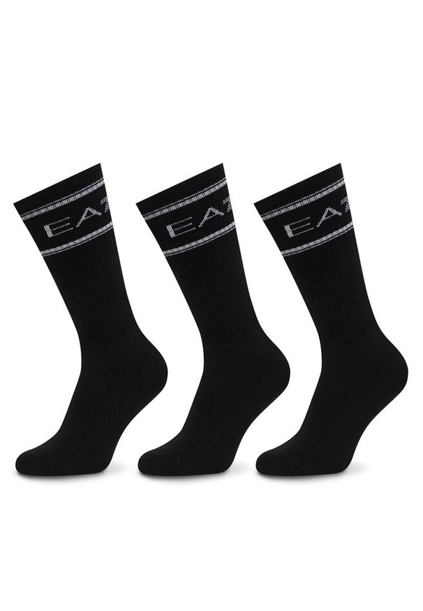 Skarpety długie EA7 Emporio Armani. Kolor: czarny