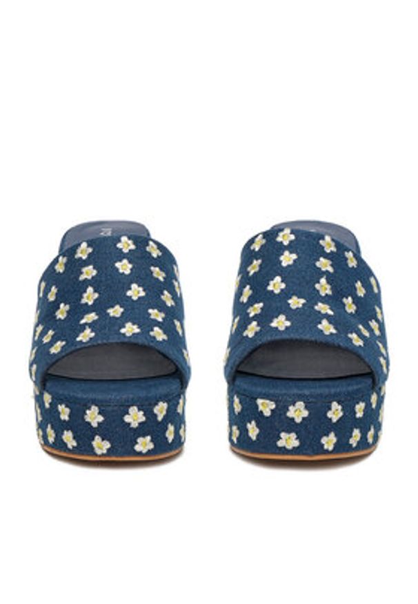 DeeZee Klapki 6103-3 Granatowy. Kolor: niebieski. Materiał: materiał