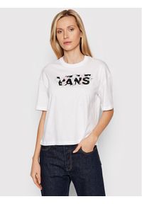 Vans T-Shirt VN0A5LCN Biały Relaxed Fit. Kolor: biały. Materiał: bawełna