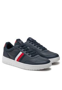 TOMMY HILFIGER - Tommy Hilfiger Sneakersy Th Basket Core Lite FM0FM05116 Granatowy. Kolor: niebieski. Materiał: materiał #3