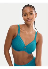 Triumph Biustonosz z fiszbiną Signature Sheer 10215906 Niebieski. Kolor: niebieski. Materiał: syntetyk #1
