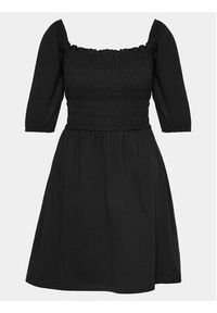Brave Soul Sukienka letnia LDRJ-624FOLLEN Czarny Straight Fit. Kolor: czarny. Materiał: bawełna. Sezon: lato