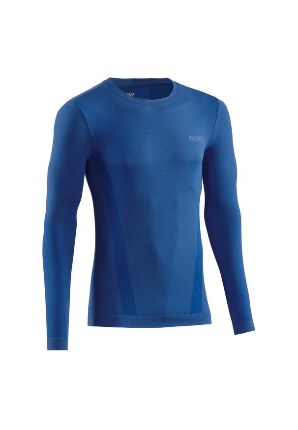 Koszulka sportowa z długim rękawem CEP Cold Weather Base męska. Kolor: niebieski. Długość rękawa: długi rękaw. Długość: długie. Sport: turystyka piesza