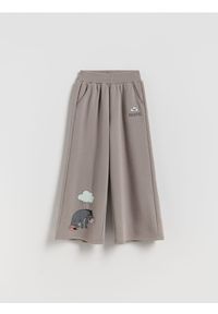 Reserved - Dzianinowe spodnie Kubuś i Przyjaciele - ciemnoszary. Kolor: szary. Materiał: dzianina #1