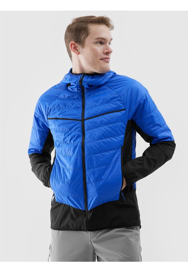 4f - 4F Kurtka puchowa trekkingowa z wypełnieniem Primaloft Black Insulation Eco męska - niebieska 3XL. Kolor: niebieski. Materiał: puch. Technologia: Primaloft. Wzór: gładki. Sport: turystyka piesza, wspinaczka