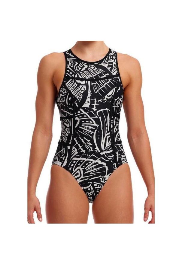 FUNKITA - Strój pływacki Funkita Night Flyer Hi Flyer zapinany na suwak. Kolor: czarny