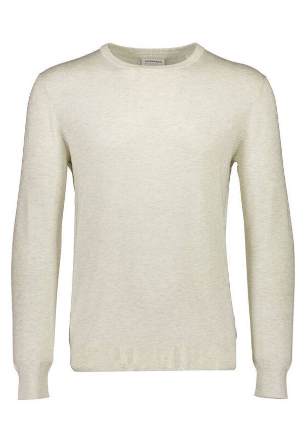 Lindbergh Sweter 30-80043 Beżowy Slim Fit. Kolor: beżowy. Materiał: wiskoza