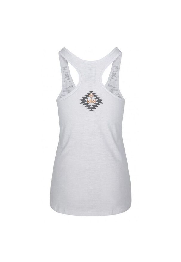 Top damski Kilpi NICA-W bawełniany. Kolor: biały. Materiał: bawełna. Sport: turystyka piesza
