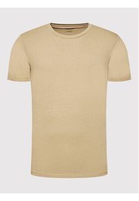Jack & Jones - Jack&Jones T-Shirt Linen Basic 12199713 Beżowy Regular Fit. Kolor: beżowy. Materiał: bawełna #5