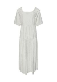 YAS Sukienka 26029550 Biały Loose Fit. Kolor: biały. Materiał: bawełna #5