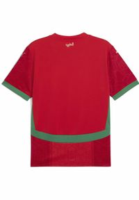 Puma - Męska koszulka domowa Maroko 2025 PUMA Red Archive Green. Kolor: czerwony, zielony, wielokolorowy. Wzór: aplikacja