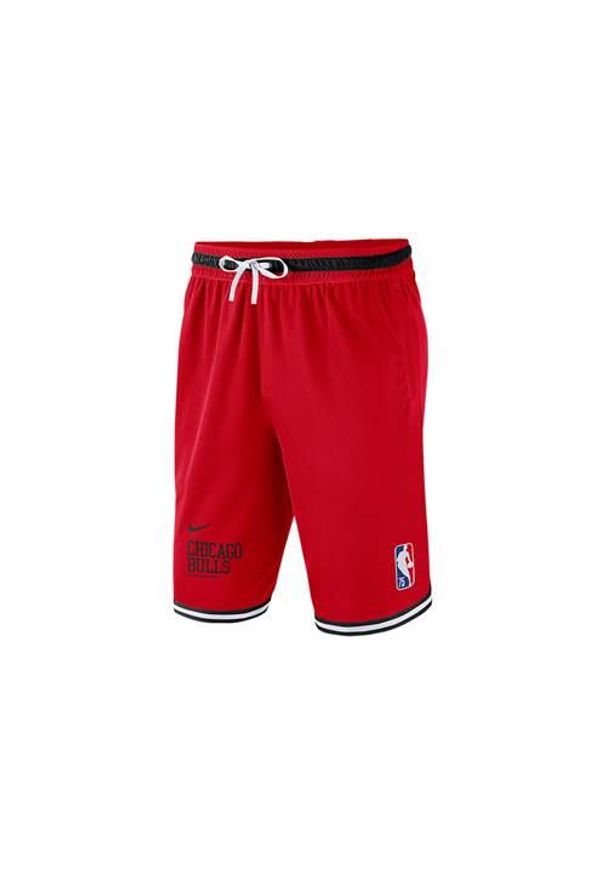 Spodnie koszykarskie męskie Nike Chicago Bulls. Kolor: czerwony. Długość: krótkie. Sport: koszykówka