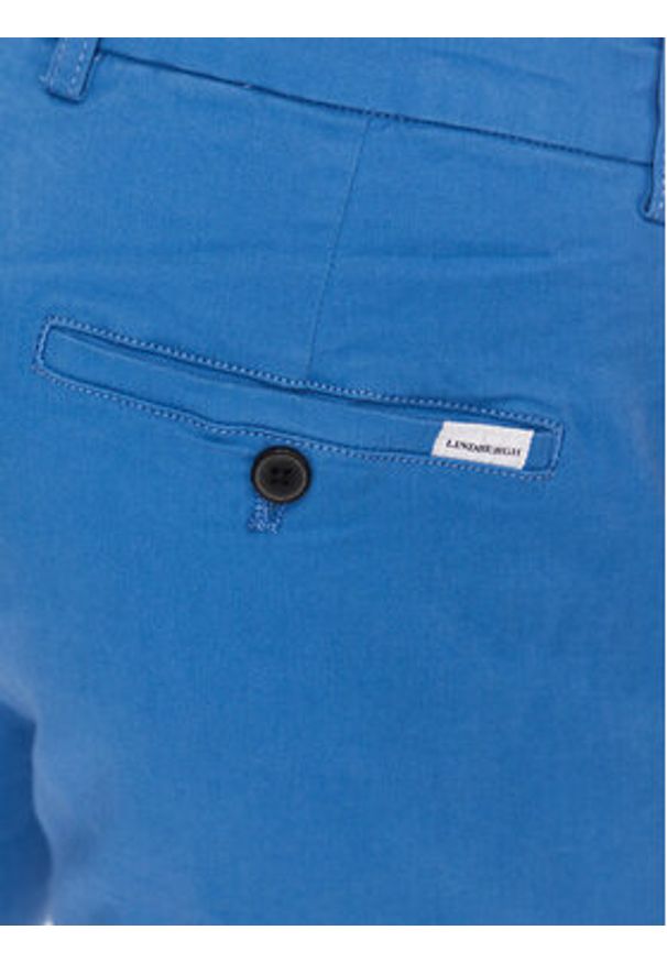 Lindbergh Szorty materiałowe 30-505044 Niebieski Slim Fit. Kolor: niebieski. Materiał: bawełna, materiał
