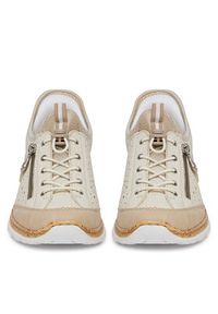 Rieker Sneakersy CEO-N42V3-60 Beżowy. Kolor: beżowy. Materiał: materiał #5