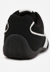 Born2be - Czarne Sneakersy w Stylu Kultowych Tenisówek Virritia. Kolor: czarny. Materiał: jeans. Wzór: aplikacja #9