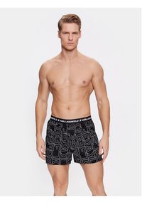 Karl Lagerfeld - KARL LAGERFELD Komplet 3 par bokserek Aop Woven Boxer Short (X3) 235M2108 Czarny. Kolor: czarny. Materiał: bawełna #6