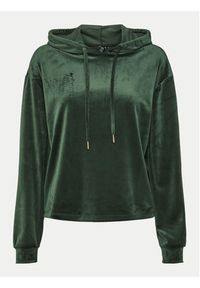 Pieces Bluza Silli 17154433 Zielony Regular Fit. Kolor: zielony. Materiał: welur